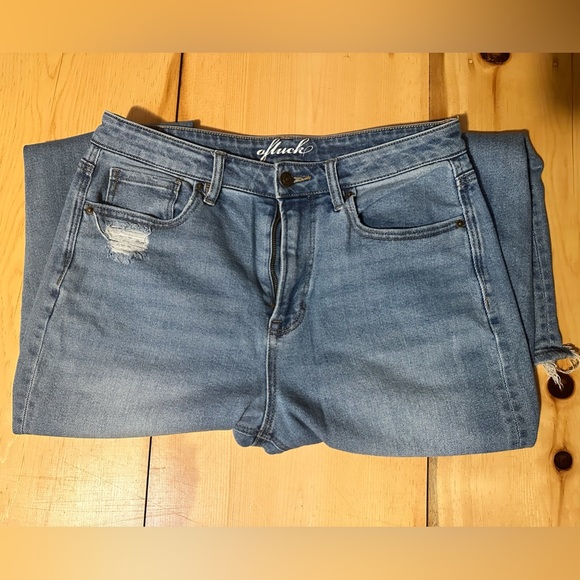 ✨3/$35✨ Of luck size 10 distressed jeans - Picture 2 of 5